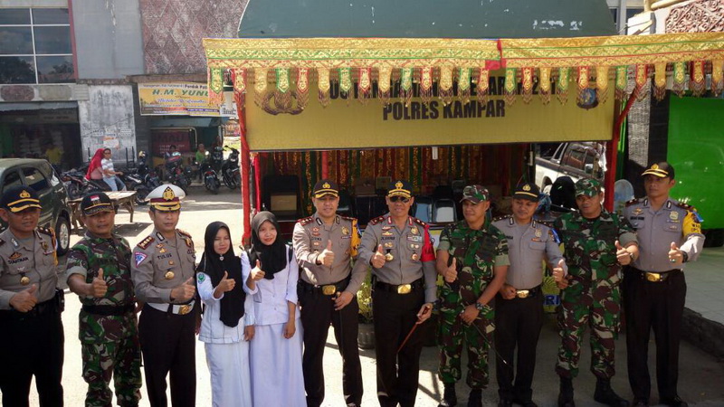 Kapolda Riau Tinjau Pos Pam dan Jalur Mudik di Kampar